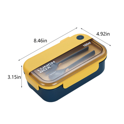 Jacenvly1100ml Κουτί Bento 2 θέσεων με επαναχρησιμοποιούμενο κουτάλι, συμβατό με 2