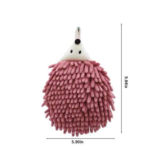 Πετσέτα χειρός Jacenvly Hedgehog Chenille - Χαριτωμένη, παχύρρευστη, απορροφητική και 2