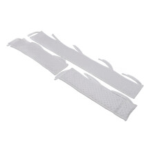 Set da 3 pezzi di protezione per sponda del letto del bambino, 133x19 cm, bianco