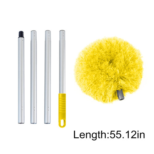 RnemiTe-amo Extra-Long Duster, 47 Ft Extendable Microfiber Ceiling Fan Duster with Bendable Head, Washable, Yellow, compatible with high ceilings 2