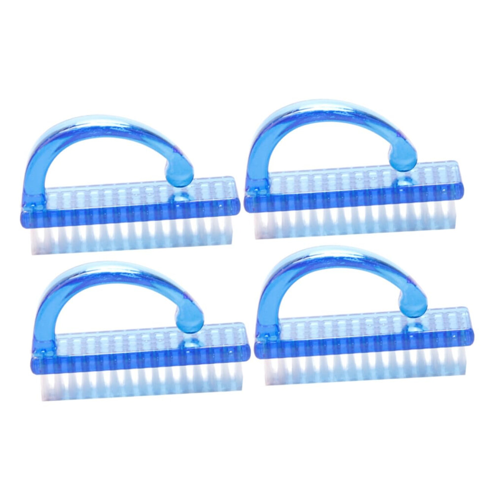 Nail Cleaning Brush Set 4pcs Soft Bristle for Deep Manicure Pedicure Fingernail Toenail Scrub