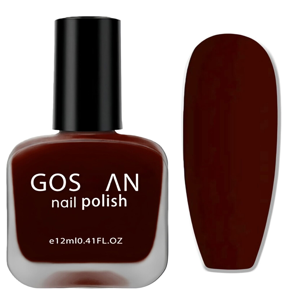 Red Burgundy Matte Nail Polish 12Ml Quick Dry Elegant Longlasting Deep Wine Nail Color