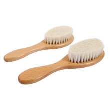 Barber Neck Duster and Beard Styling Brush Set with Wooden Handle for Salon and Home Grooming