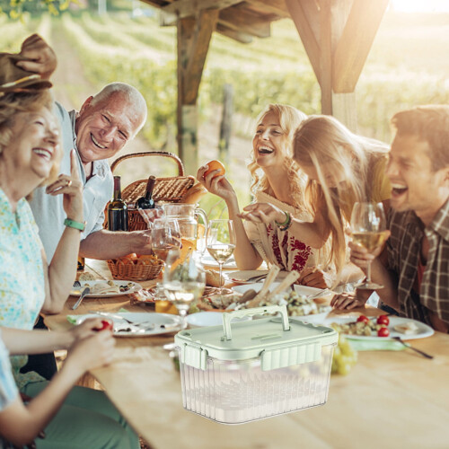 Ψυγείο Fnyoxu Picnic Κουτί Συντήρησης Κουτί Αποθήκευσης Τροφίμων με Πιρούνι Παιδικό 1
