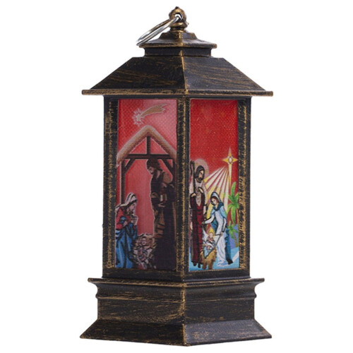 Lanterna de Natal YiFudd, Castiçal, Lâmpada, Decoração Noturna para Vento. 1