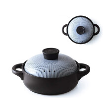 Ceramic Casserole Dish with Lid, Small Clay Cooking Pot, Even Heat Distribution, Temp Resistant Ref: 4995