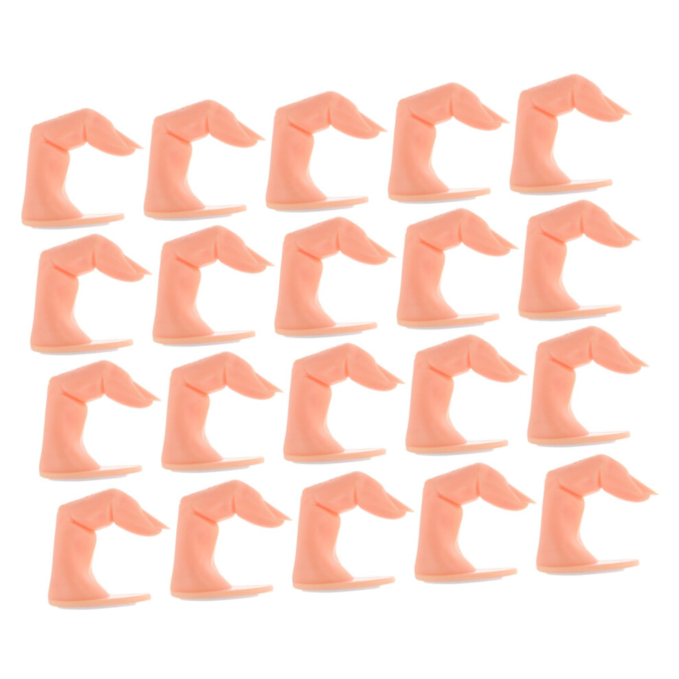 20pcs Manicure Practice Fingers with Removable Nail Tips for Nail Art Training Beginners and Salon