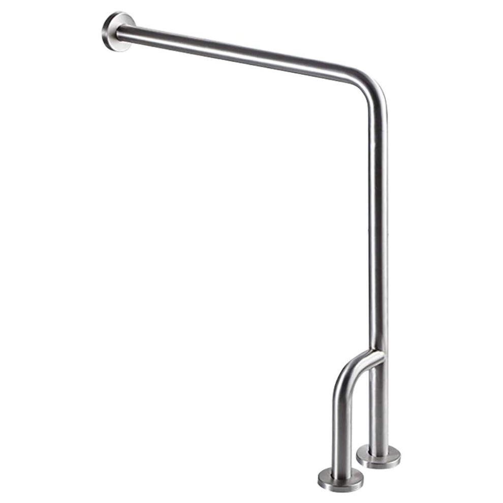 Stainless Steel Toilet Grab Bar with Armrest Support for Elderly and Disabled, 55x70cm Right Side