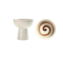 Ceramic Ice Cream Bowls Set of 2 Yogurt Dessert Cups Baking Cake Bowls for Home Restaurant WhiteBrown