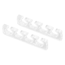 2pcs Silicone Toe Separators for Pedicure, Transparent Nail Art Dividers, Soft Reusable Design