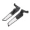 Paar schwarze 8–10 mm ABS+Glas drehbare Spiegel 1