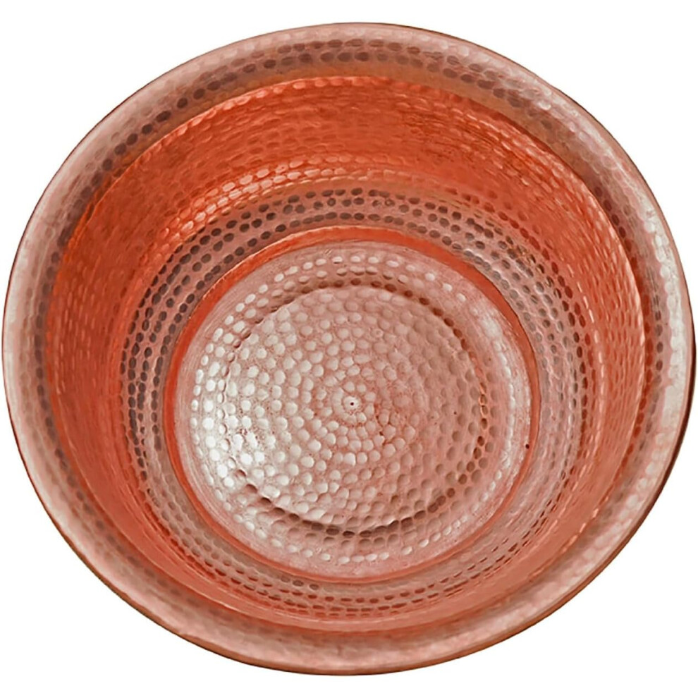 Purple Copper Pedicure Bowl 6L Hand Hammered Pure Copper Foot Bath Basin For Spa And Home