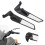 Paar schwarze 8–10 mm ABS+Glas drehbare Spiegel 4