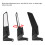 Paar schwarze 8–10 mm ABS+Glas drehbare Spiegel 6