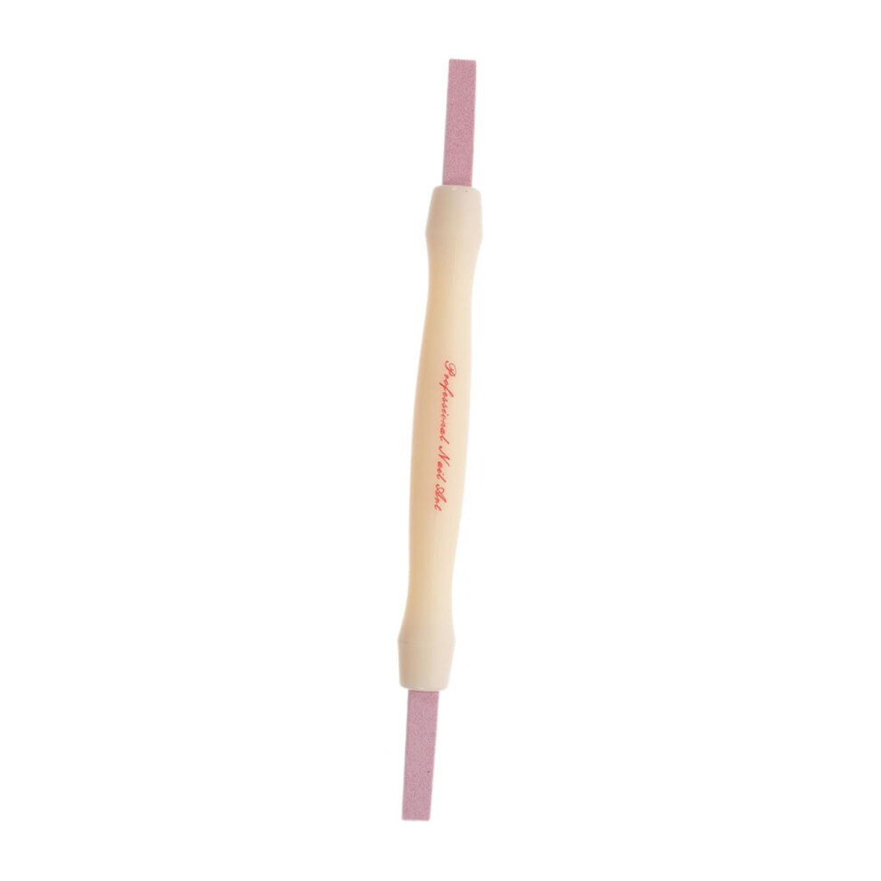 DualEnd Nail Buffer and Cuticle Pusher with Ergonomic Grip for Professional and DIY Care