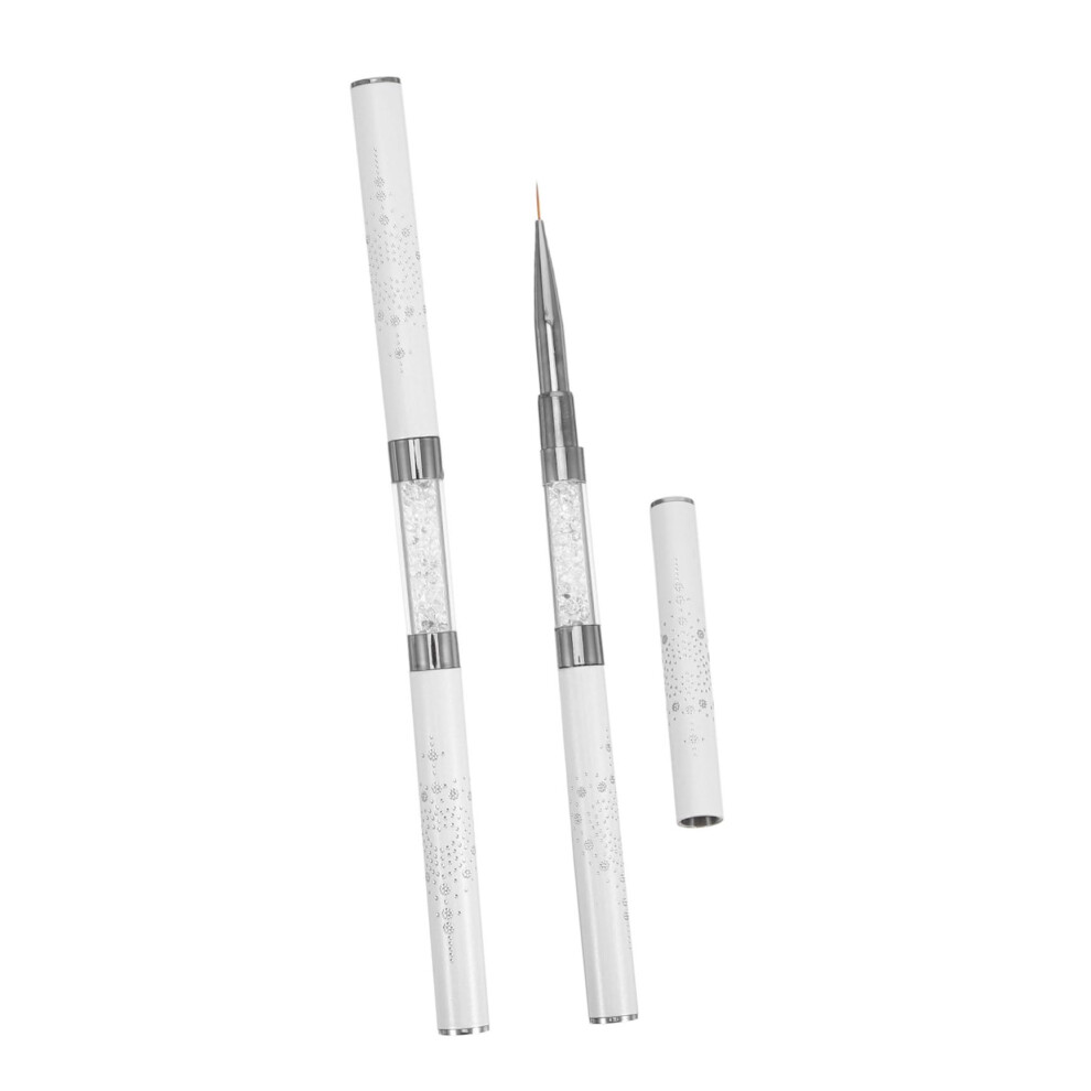 2pcs Double Ended Nail Art Liner Brushes with Ultra Thin Tips for Precise Gel Nail Detailing