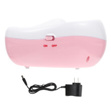 Electric Nail Soaking Bowl with Vibration Massage, Manicure Soak Off Tool, US Plug, Pink