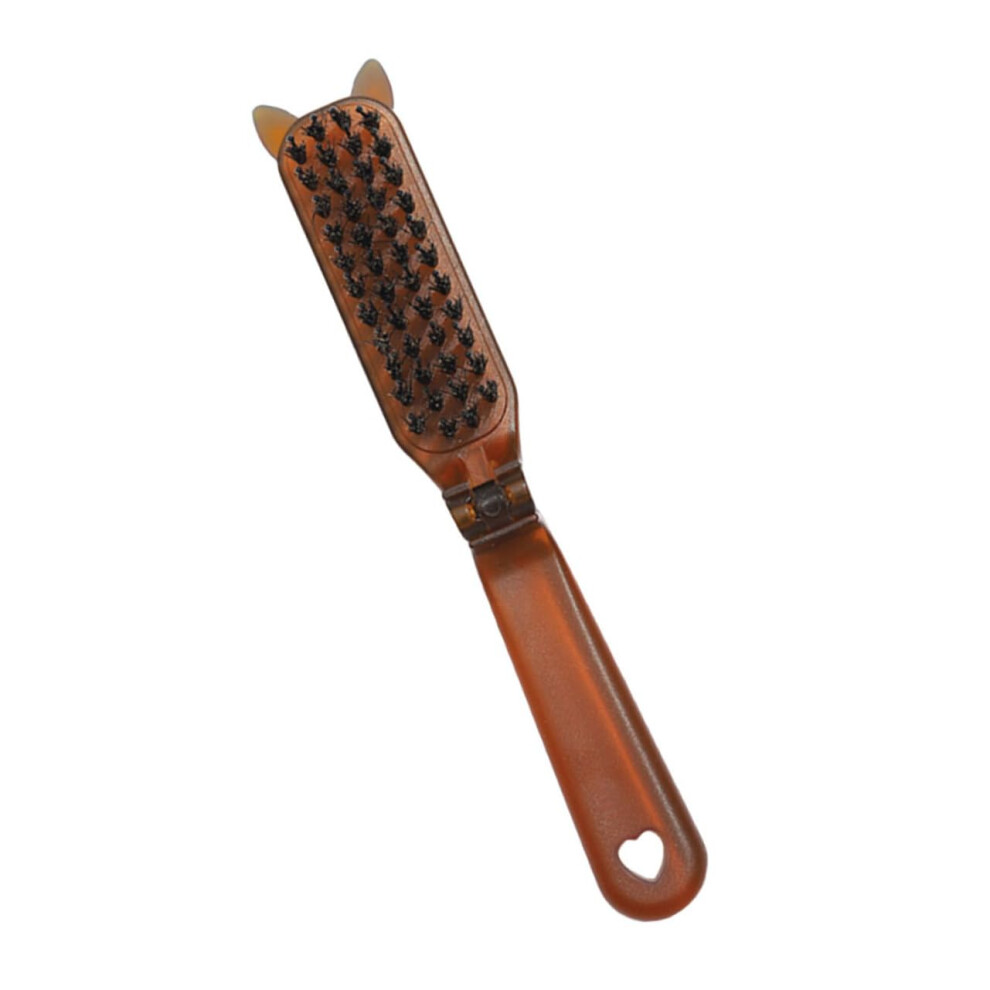 Folding Travel Hair Brush with Scalp Massage, Compact Portable Comb for Styling and Detangling