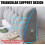 Headboard Pillow Wedge Cushion with Lumbar Support for Bed Backrest, Triangular Upholstered Bolster, 100x50x20cm 3