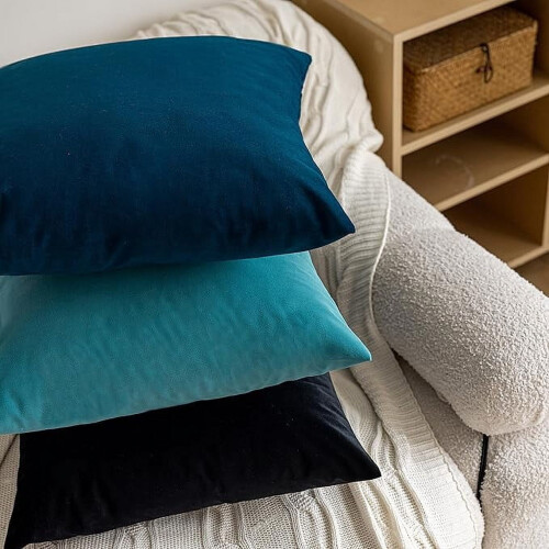 Conjunto de 2 capas de almofada decorativas em veludo Cterwk para sala de estar, quarto, sofá, poltrona, 40x40 cm (16x16 polegadas). 1