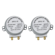 2X AC 220-240V 50/60Hz 5/6RPM 4W Turntable Synchronous Motor for Miniwave Oven