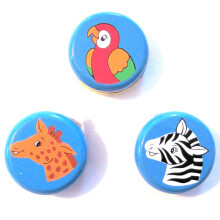 Wooden yo-yo with animal motif - zebra