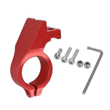 Staffa di fissaggio in alluminio per display di monopattino elettrico, diametro 22 mm, per manubrio, colore rosso.