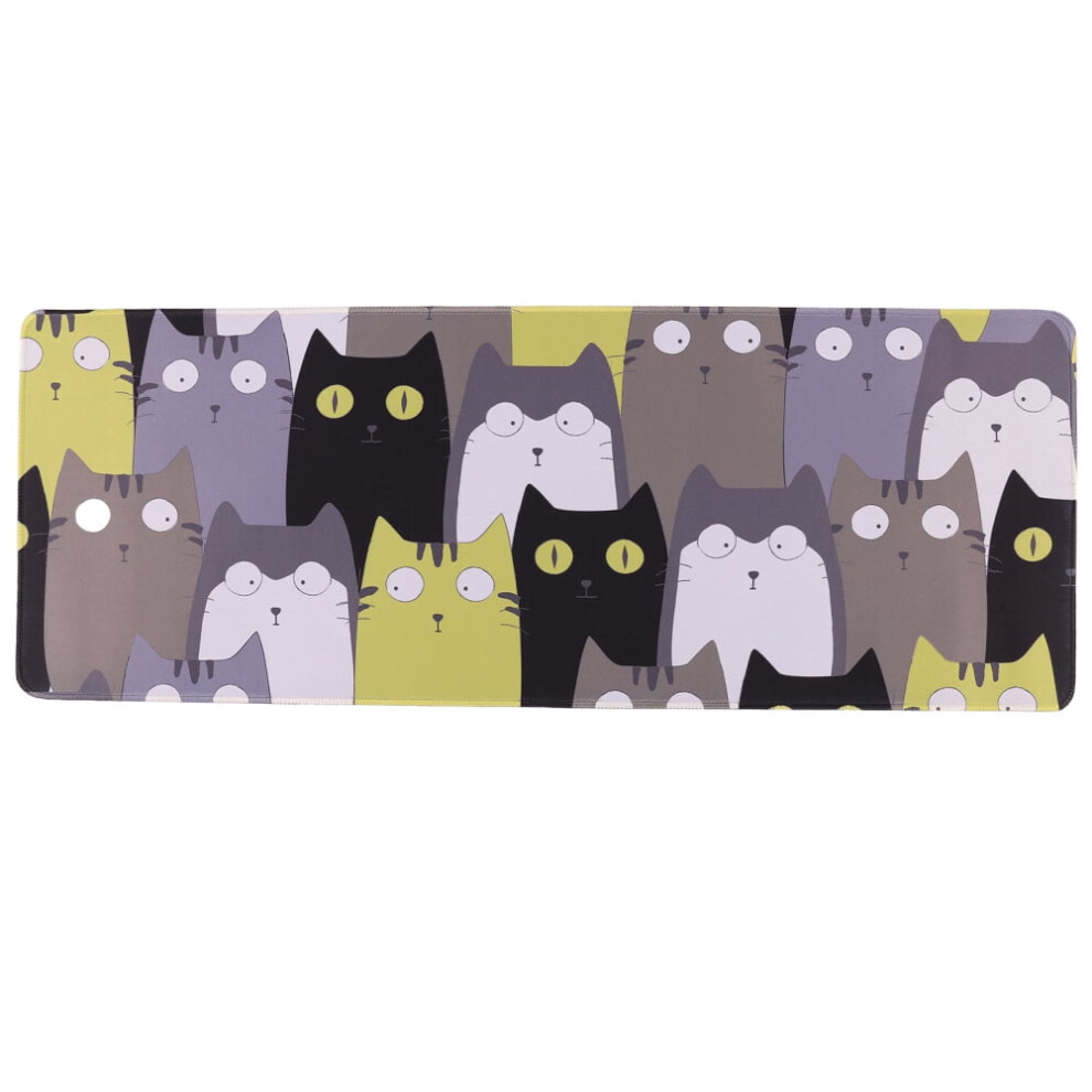 Gaming Mouse Pad 32"X12" Cartoon Pattern, Non-Slip Rubber Base With Stitched Edges, Extended Desk Mat 9048212110705