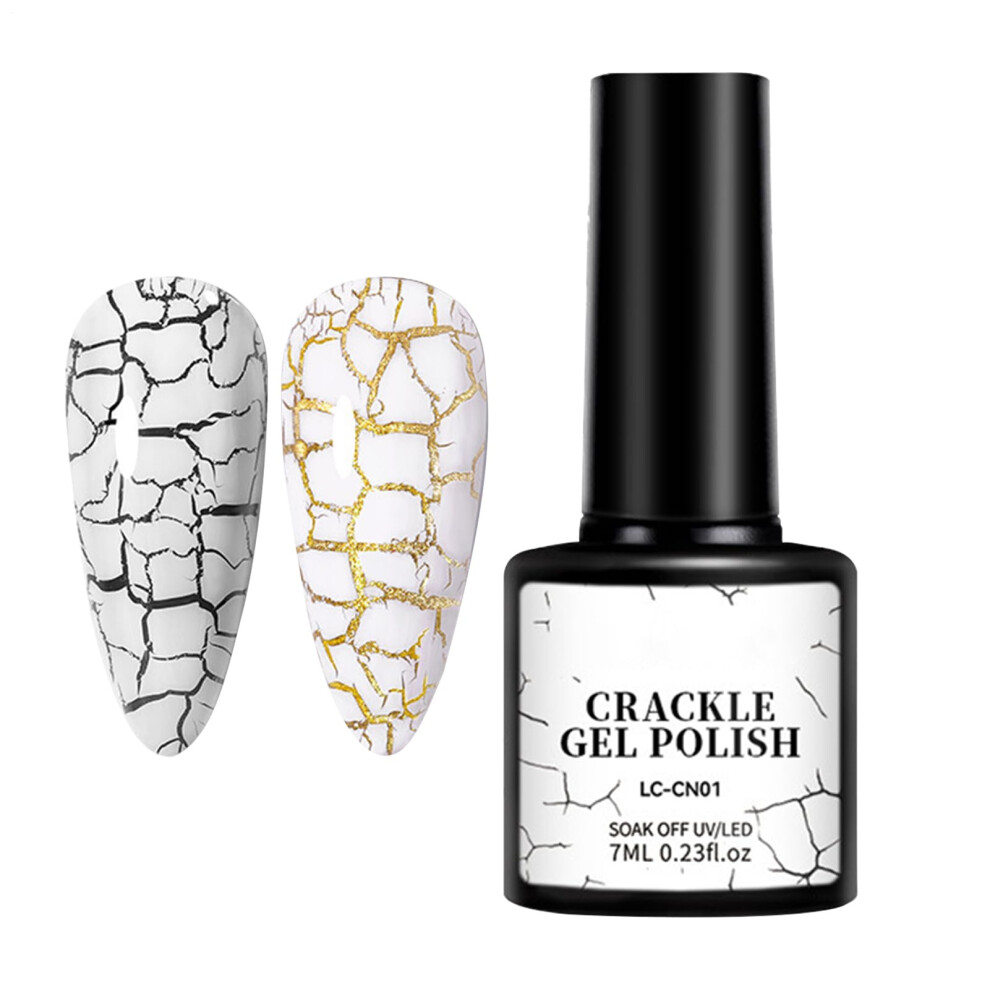 Crackle Gel Nail Polish with Professional Crackle Effect, LongLasting Color for Salon or Home Use