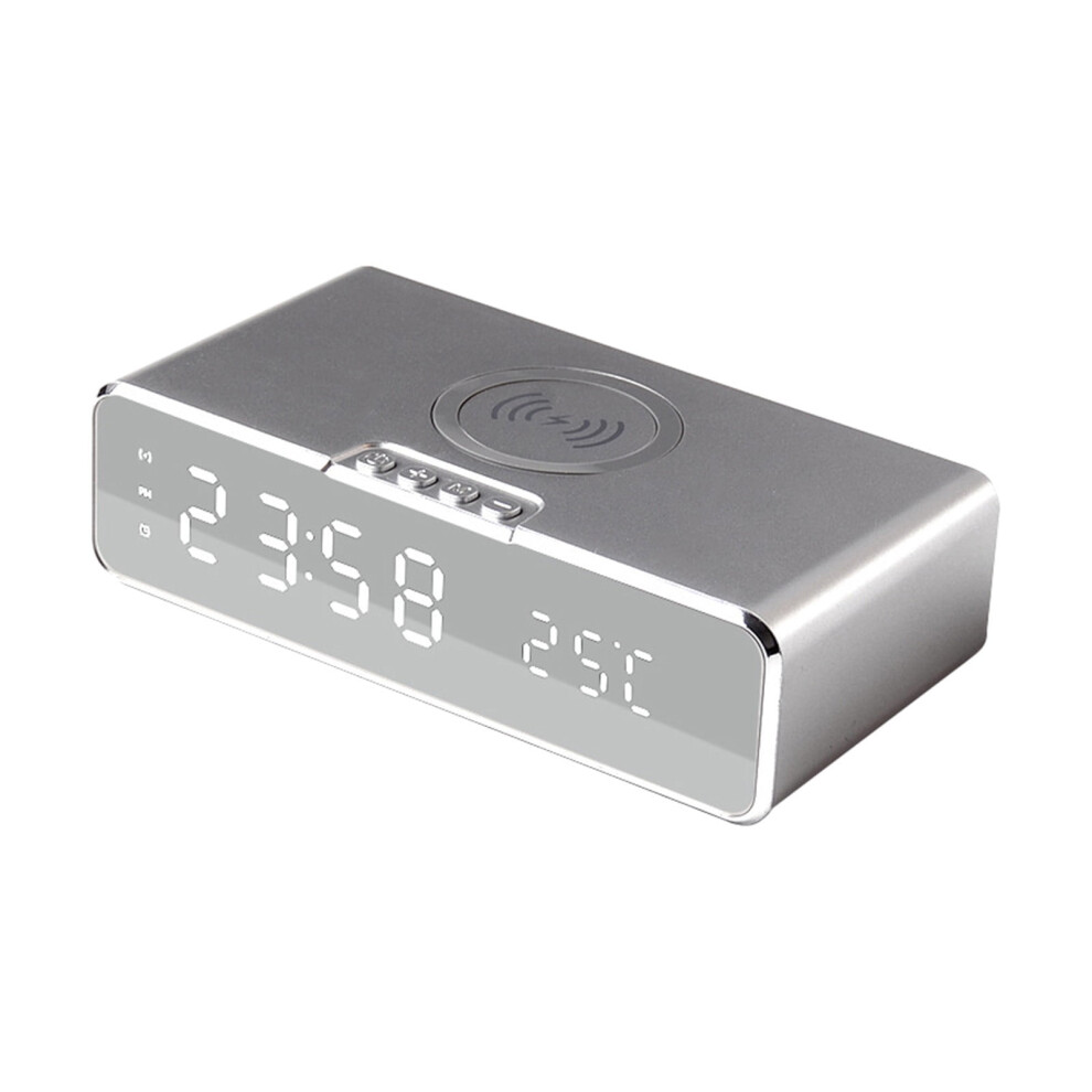 Tarmeek Alarm Clock With Wireless Charging, 10W Fast Charging, Bluetooth Speaker, Digital Display, Compatible With Iphone & Android 9048212111467