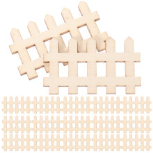 Træhule spåner, blank maling, gør-det-selv boligdekoration, 100 stk. mini hegn, miniature bærbare møbler