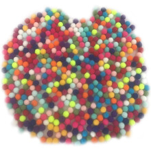 10000 Stück, 15 Farben, 1 cm sortierte Pompons, Valentinstag, Kunst und Basteln, flauschige Pompons für kreative DIY-Bastelarbeiten (6000)