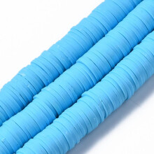 5-strängige, flache, runde, handgefertigte Polymer-Tonperlen (Scheibenperlen im Heishi-Stil) für die Schmuckherstellung (Ohrringe, Armbänder,