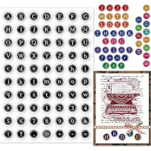 1 Bogen PVC-Kunststoff-Silikon-Stempel, transparent, Alphabetmuster, Siegelstempel, 16 x 11 x 0,3 cm, für Kartenherstellung, Fotoalben
