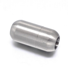1 Satz magnetische Zylinderverschlüsse aus Edelstahl 304 mit Klebeenden, matte Edelstahlfarbe, 18,5–19 x 9 mm, Loch: 5 mm