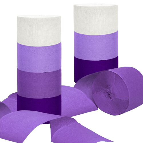 SUSUchens8Rolls Χαρτί Κρεπ, Φωτεινό Χρώμα DIY Κατασκευές, Διακόσμηση Γάμου για Πάρτι 1