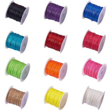 12 Farben, 130 Yards, 1 mm gewachste Polyesterkordel für Makramee, Schmuckherstellung, chinesische Knoten, Kumihimo, Freundschaftsarmbänder