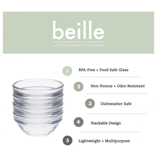 Conjunto de 4 ramequins de vidro de 3,5 polegadas para culinária e confeitaria. 1