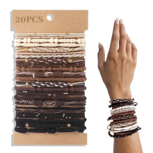 Livhil - Conjunto de 20 Elásticos de Cabelo para Cabelos Grossos, Prendedores de Rabo de Cavalo, Elásticos de Cabelo em Borracha, Scrunchies para