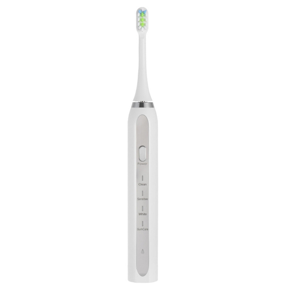 Yonrjhukm USB Charging Electric Toothbrush, Electric Toothbrush with 2 Brush Heads, Smart 4 Modes Timer Electric Toothbrush IPX7 Water Resistant