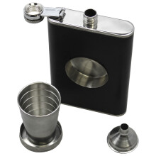 Cantil de bolso para uísque de 236 ml (8 oz) em aço inoxidável, ideal para padrinhos de casamento ou despedidas de solteiro.