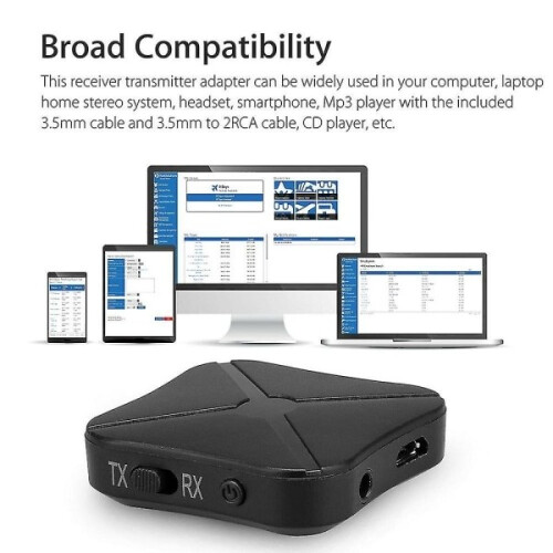 Ασύρματος προσαρμογέας πομπού Bluetooth 2 σε 1 για στερεοφωνικό ήχο τηλεόρασης-Xin 2