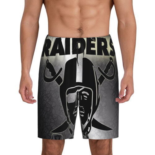 Ανδρικό κοντό παντελόνι πιτζάμας LVR_Raiders με αθλητικό κοντό μανίκι με το λογότυπο