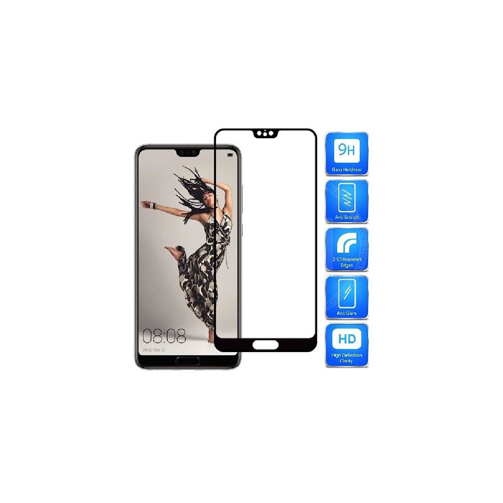 Compatible With Huawei P20 Pro Tempered Glass 0.26Mm 2.5D 9H Fullframe Black 9048212235453