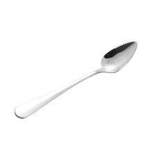 Zenghuiiii4PC Dicker Edelstahl-Dessertlöffel mit gezacktem Rand