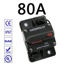 Interruptor de circuito para automóvil impermeable, reiniciable, fusible, 30-300 amperios, 12 V-24 V CC, automóvil, barco, automóvil