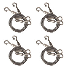 Soportes ajustables de alta resistencia para colgar cuadros - Paquete de 8 herrajes para colgar, cable de acero inoxidable de 2 m x 1,5 mm