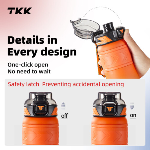 QUTETN TKK600/800/1000ml Αθλητικό Μπουκάλι Νερού Tritan, Φορητό, Αδιάβροχο Πλαστικό Ποτήρι, 2