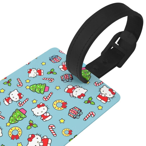 Χριστουγεννιάτικη ετικέτα αποσκευών Hello Kitty με αναγνωριστικό ονόματος και 2