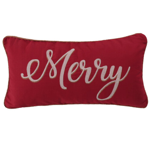 Levtex Home - Χριστουγεννιάτικο - Διακοσμητικό Μαξιλάρι (12X24 ίντσες) - Χαρούμενο -